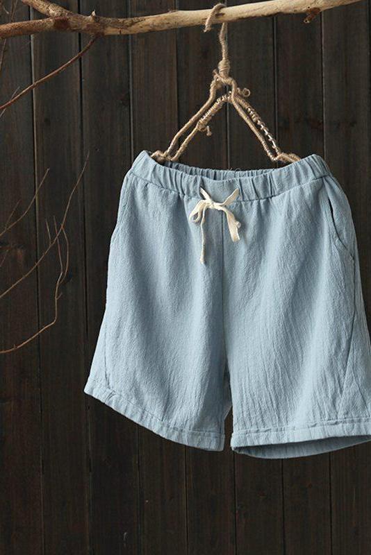 Summer Linen Loose Cord Shorts