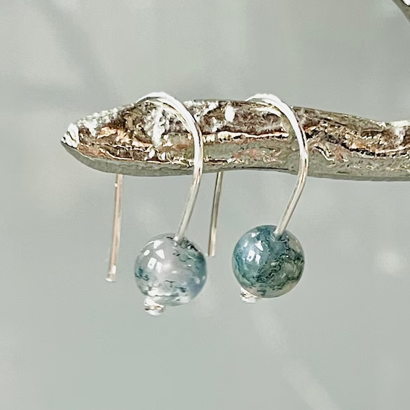 Blue Sphere Earrings