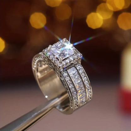 Zirconia Square Ring