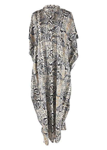 European and American Snake Patterned Holiday Shirts Dress
