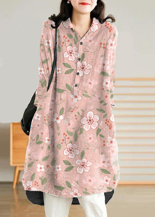 Jade Brown- Linen Linen Shirt Dress