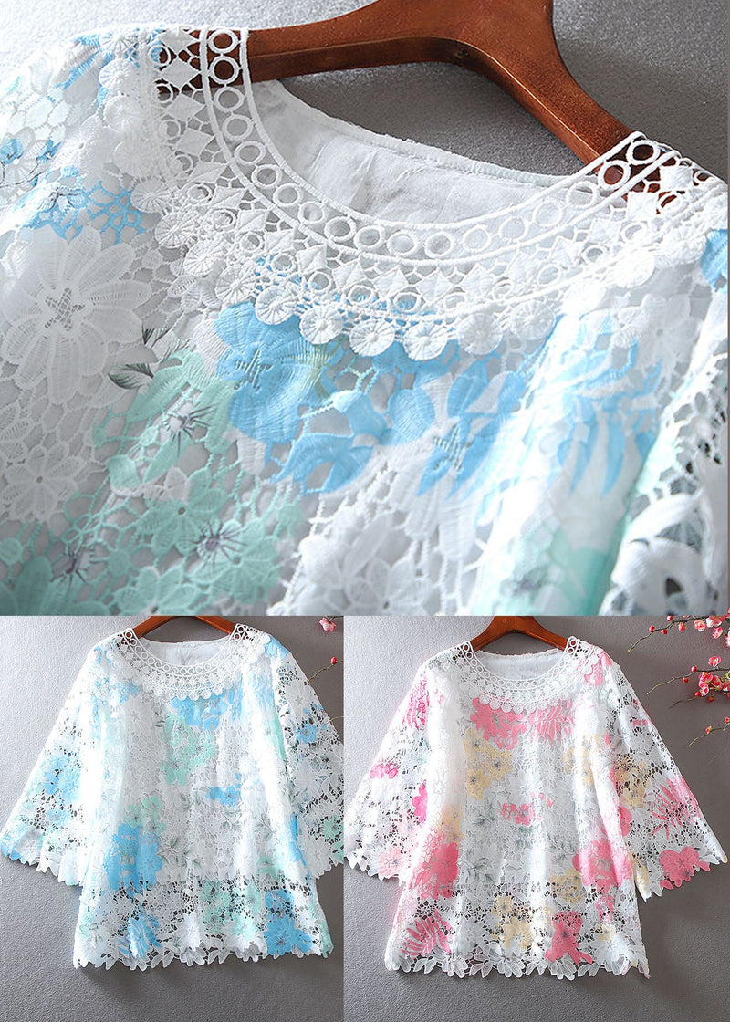 Pink Embroidered Lace Shirt Bracelet Sleeve
