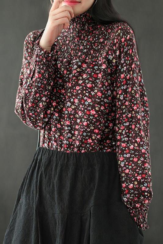 Autumn Elastic High Neckline T-shirt