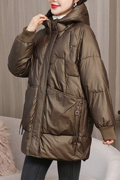 Winter Hooded Down Jacket Mid-length Padded Jacket