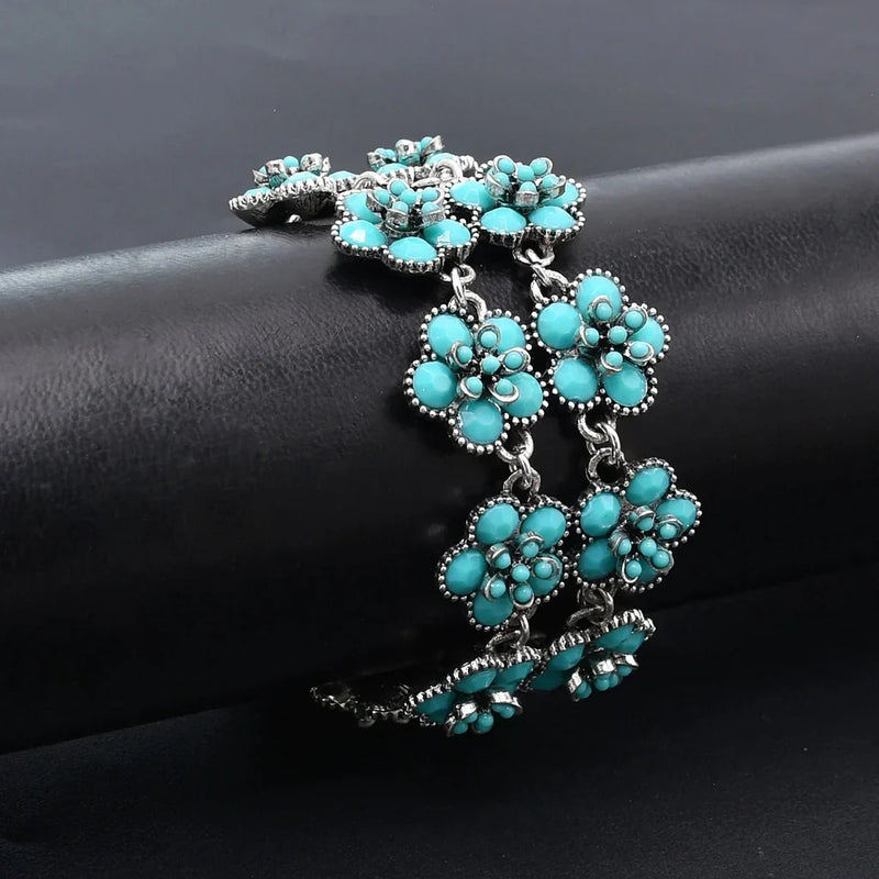 Turquoise Flower Bracelet
