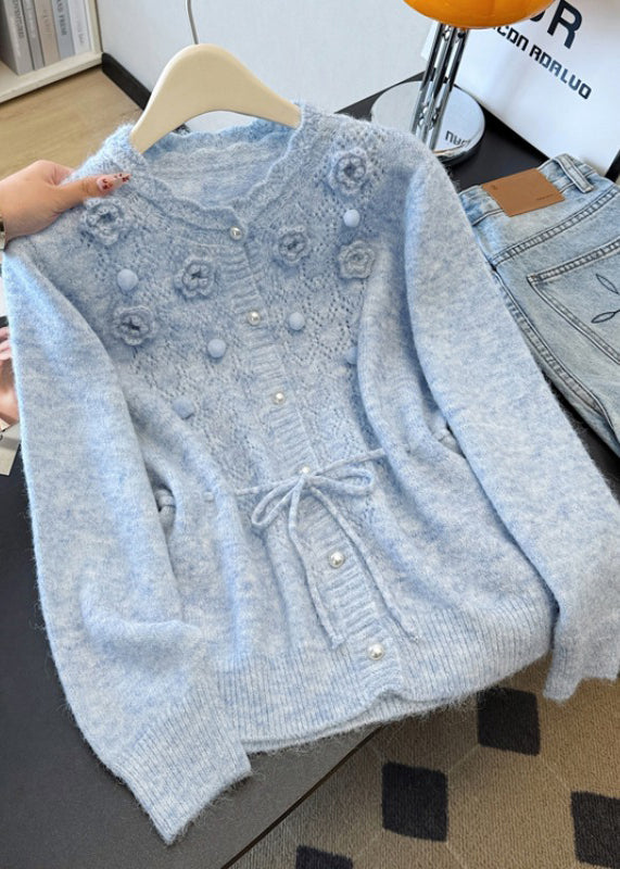 Boutique Yellow Hollow Out Knit Cardigans Spring