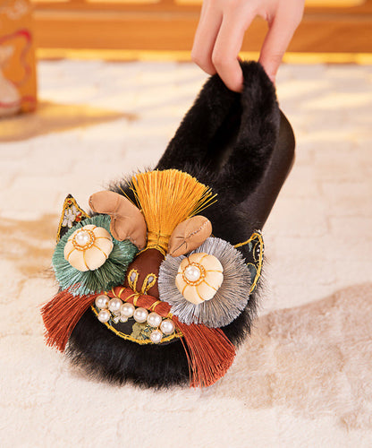 Handmade Cotton Embroidered Soft Soled Comfortable and Tiger Head Shoes
