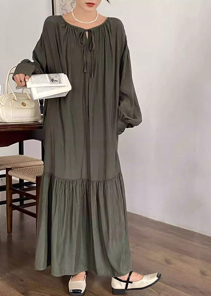 Black Oversized Cotton Maxi Dress Spring