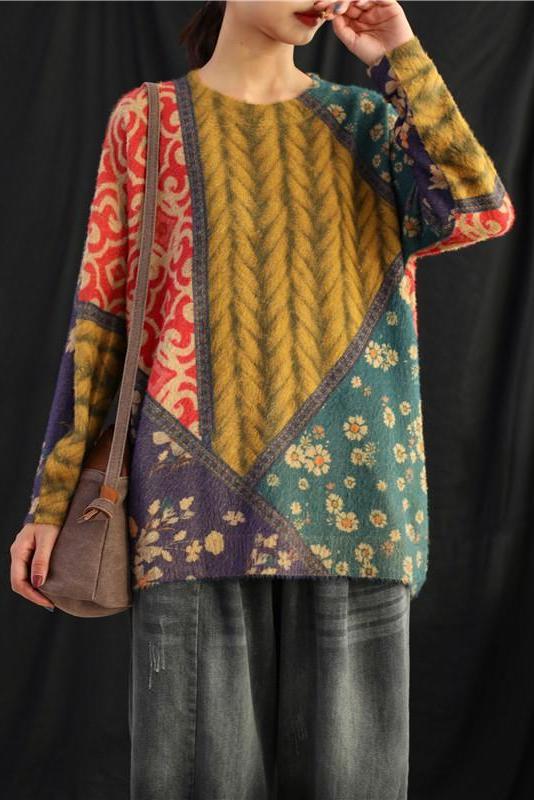 Colored Printed Soft Comfortable Warm Sweater