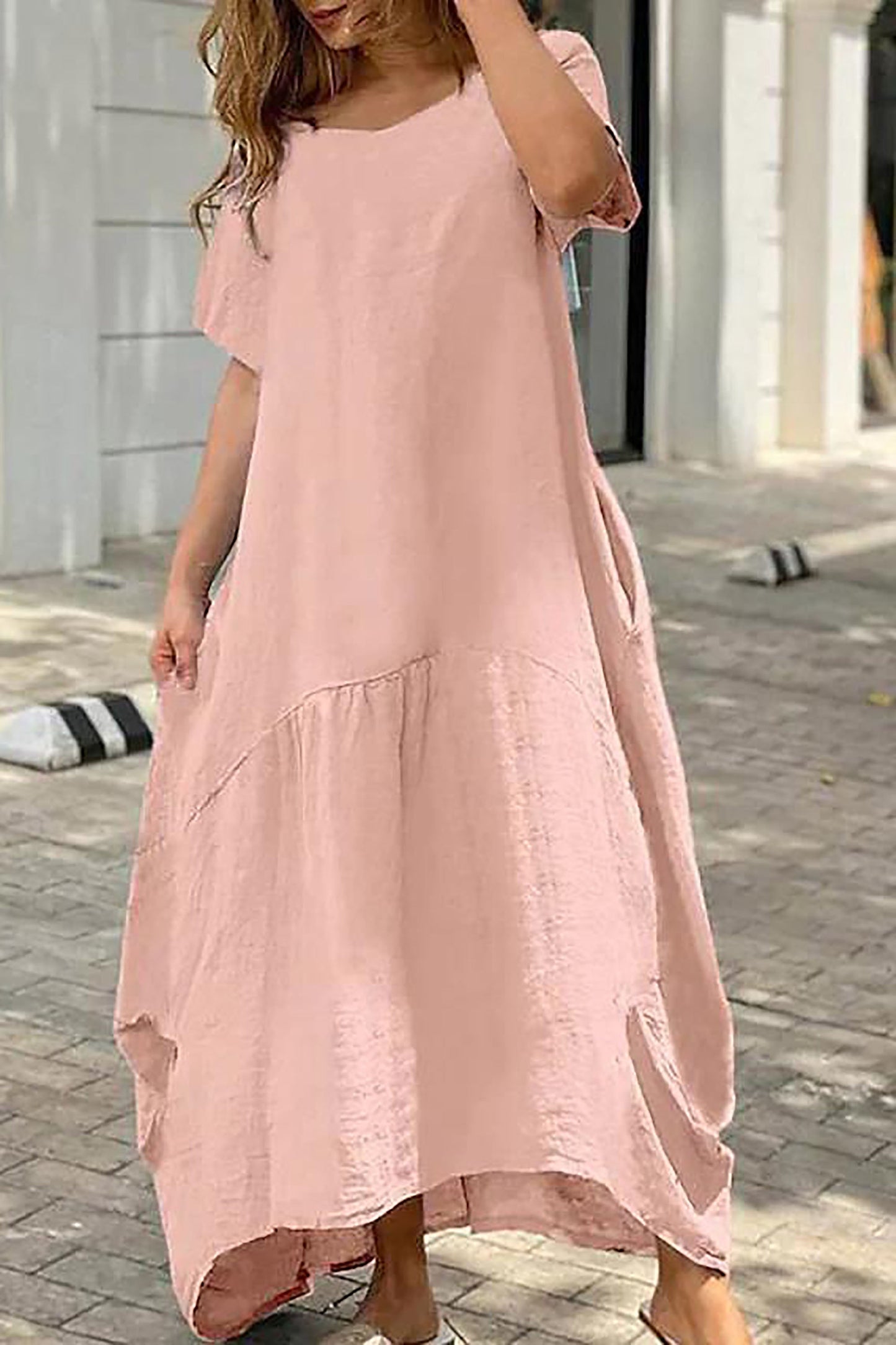 Loose Cotton Linen Dress