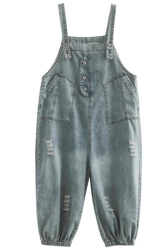 Denim Hole Jumpsuits Dungarees