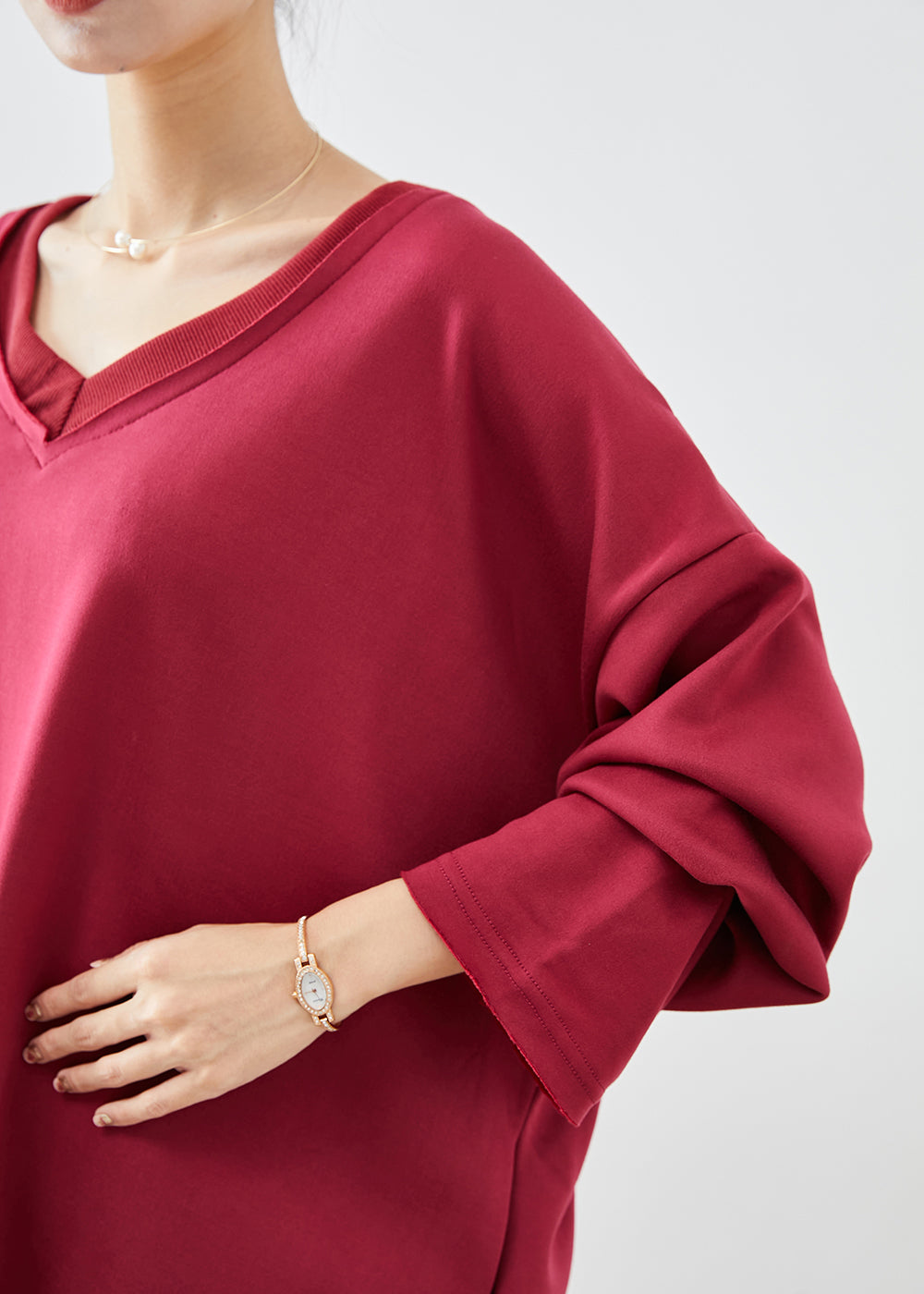 Mulberry Oversized Cotton Sweatshirts Top Spring
