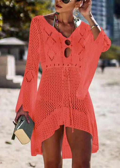 New White Knitted Beach Holiday Bikini Swimwear Smock Summer