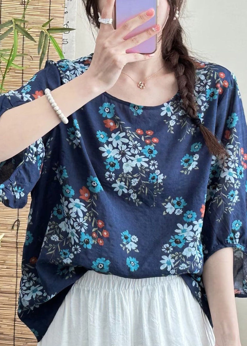 Green O Neck Print Cotton T Shirts Half Sleeve