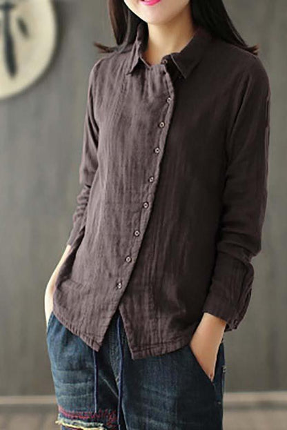 Limited Stock- Retro Long Sleeve 100% Cotton Shirt