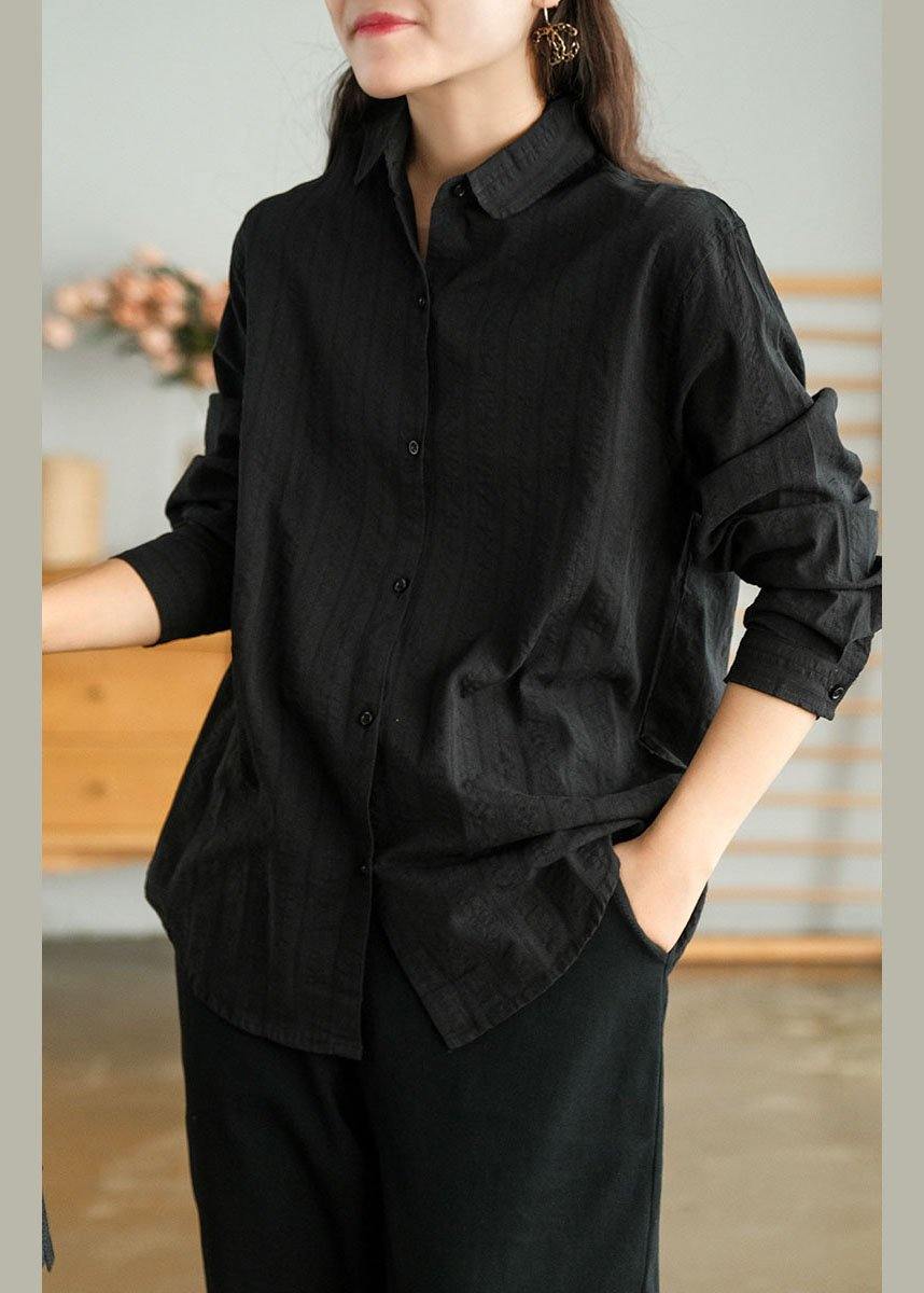 Yellow Plaid Retro Pockets Fall Long Sleeve Blouse Top