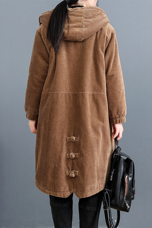 New Style Corduroy Cotton Jacket Loose Coat