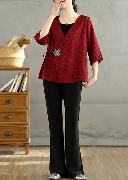 Mulberry Embroidered Silk Shirt Half Sleeve