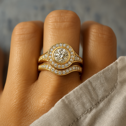 Gold & Zirconia Ring Pack
