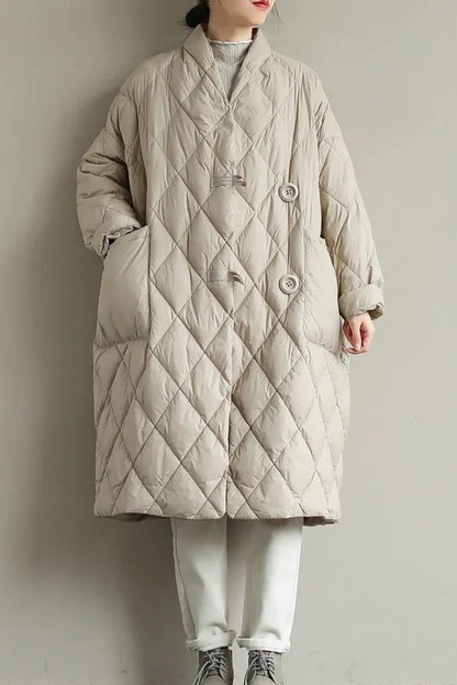 - Winter Loose Lightweight Long Down Jacket