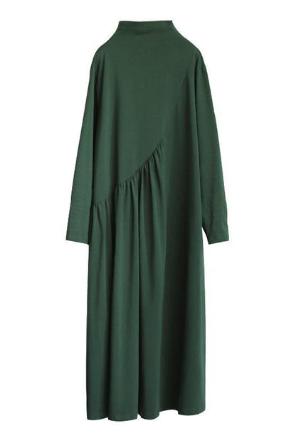 Limited Stock- Draped High Neckline Dress