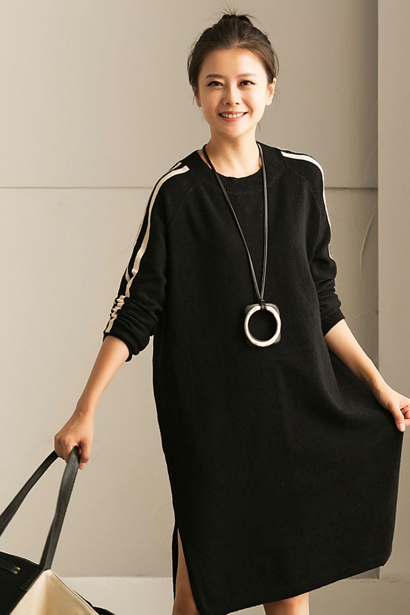 Streak Loose Kintwear Dress, Sport Pullover Dress