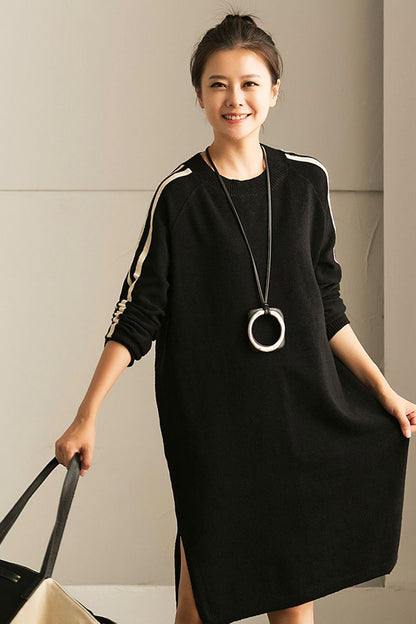 Streak Loose Kintwear Dress, Sport Pullover Dress