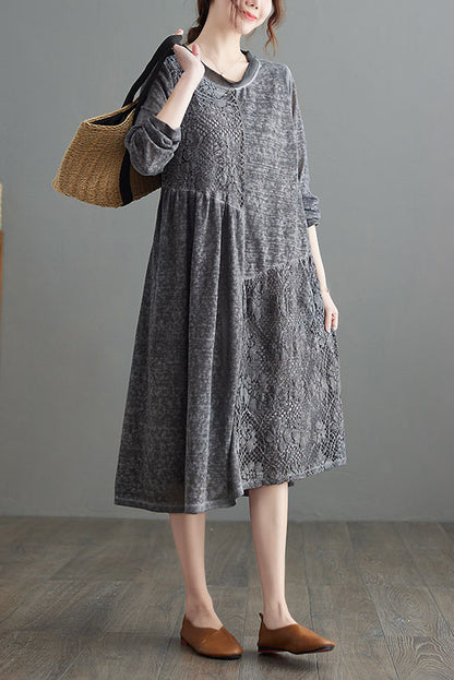 - Lace Panel Dress