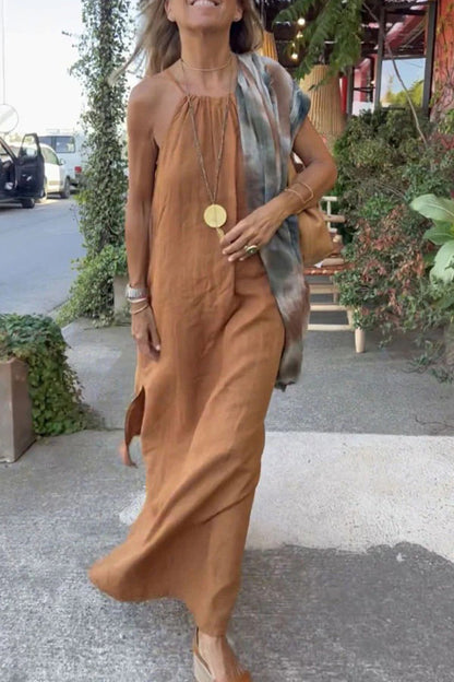 College Make Old Halter Straight Dresses