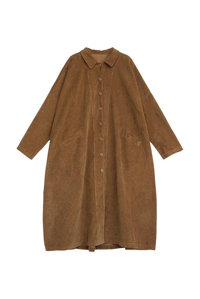 Loose Corduroy Coat for