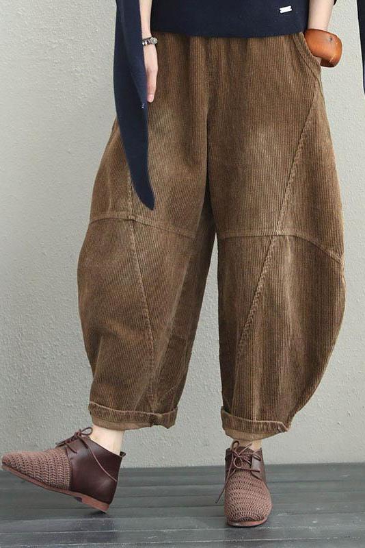 Winter Autumn Loose Corduroy Wide Leg Pants Harem Pants Thicken Trousers