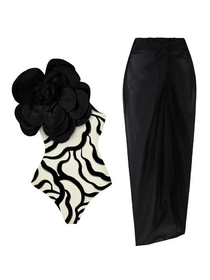 Black Floral Set