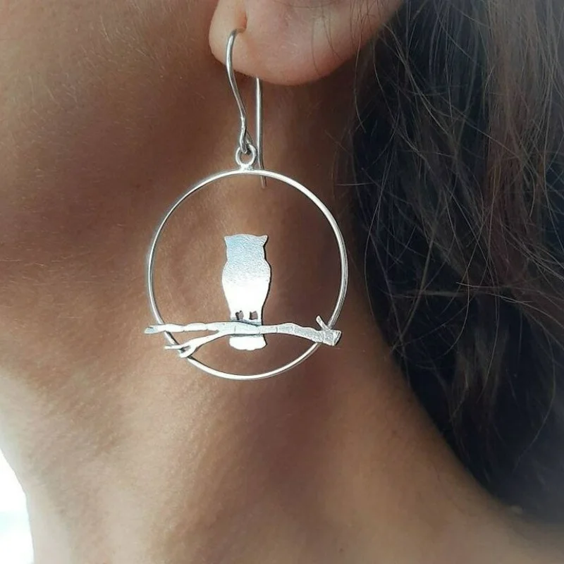 Hollow Owl Earrings