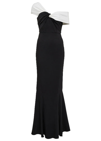 New Black Slash Neck Off Shoulder Slim Fit Dress Summer