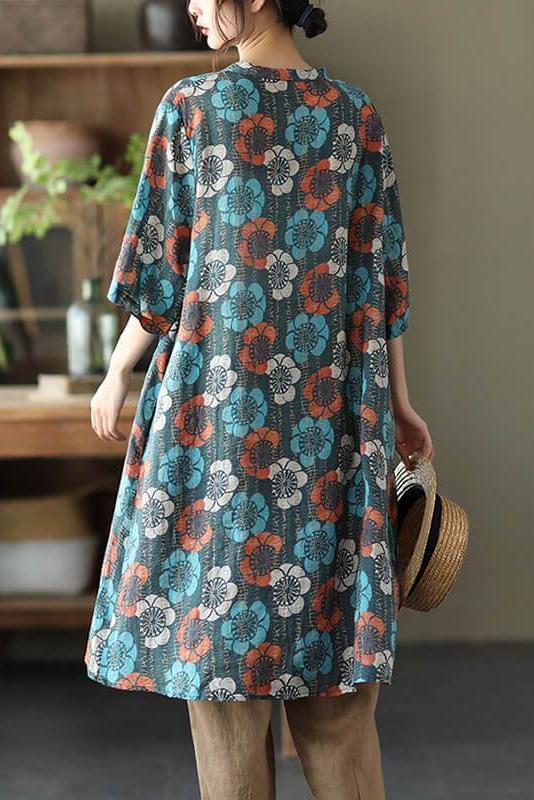 Lace-up Irregular Hem Breasted Loose Shirt