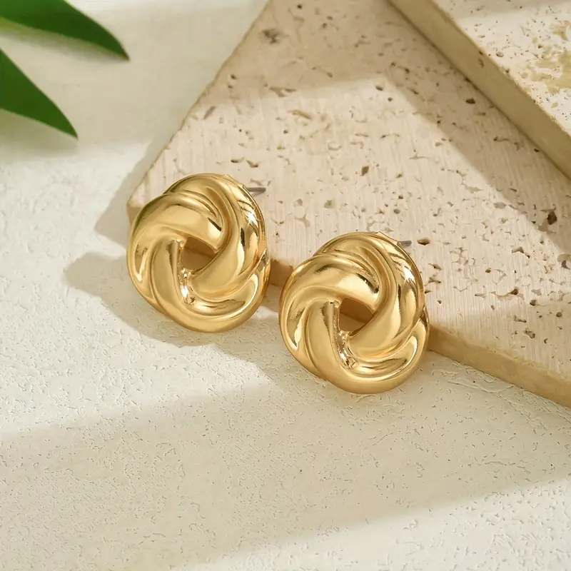 Spiral Golden Earrings