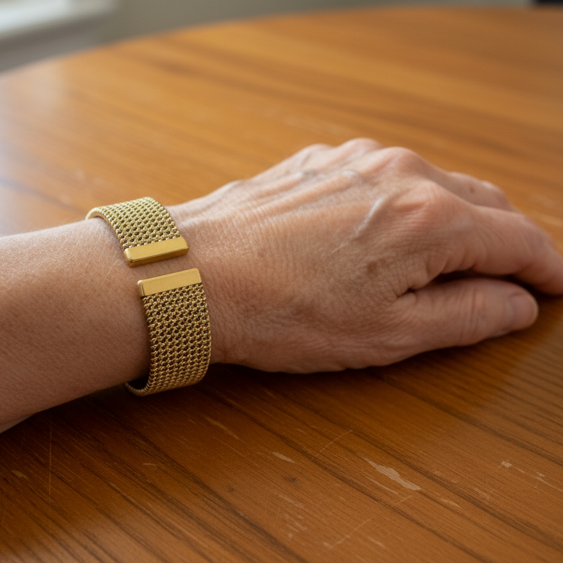 Braided Mesh Open Classic Bracelet