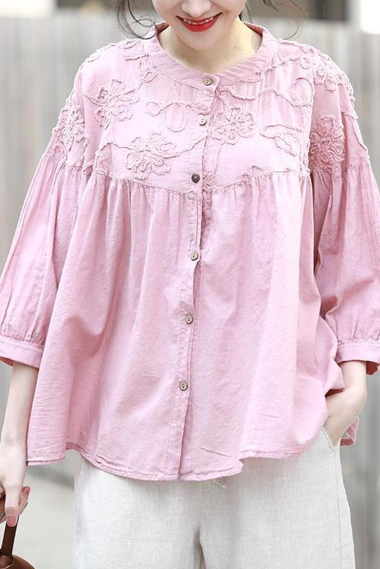 Button Down Blouse Loose Spring Tops