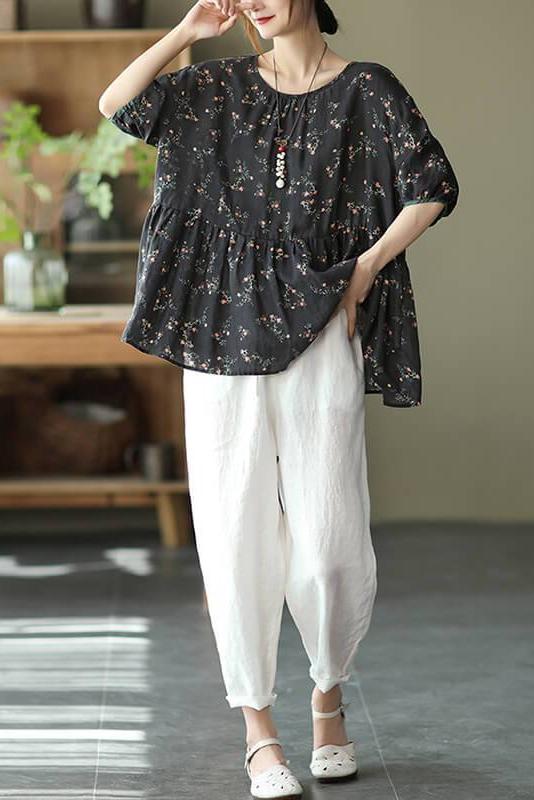 Chiffon Lace-up T-shirt
