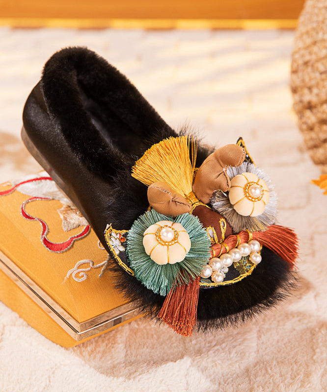 Handmade Cotton Embroidered Soft Soled Comfortable and Tiger Head Shoes