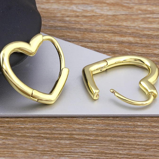 Gold Heart Earrings