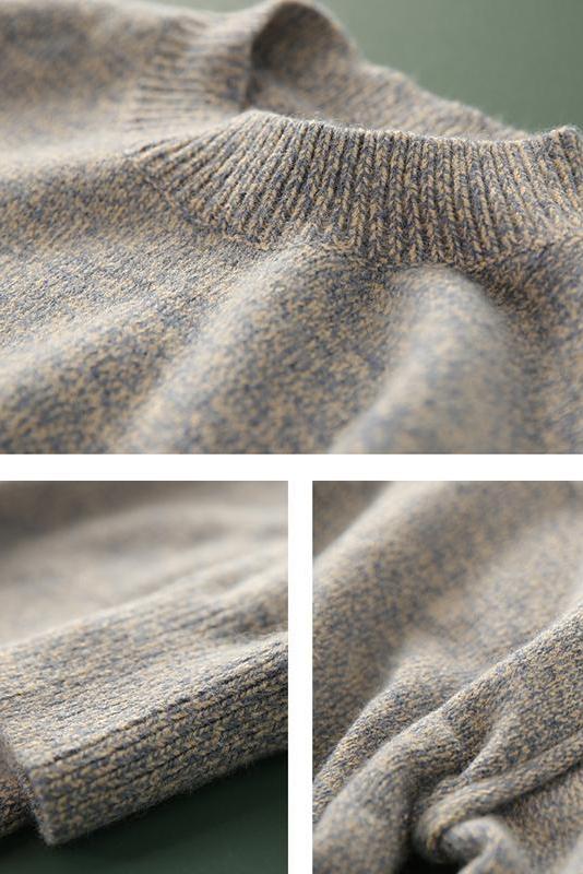 Knitted Button Split Hem Sweater