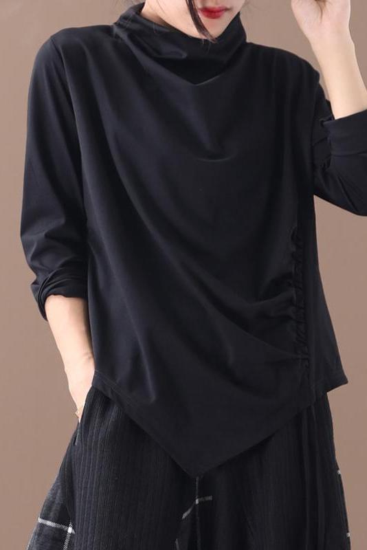 Limited Stock- Lotstrends Pure Color Irregular Hem Drawstring T-shirt