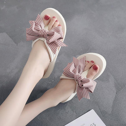 Wedge Bow Slippers