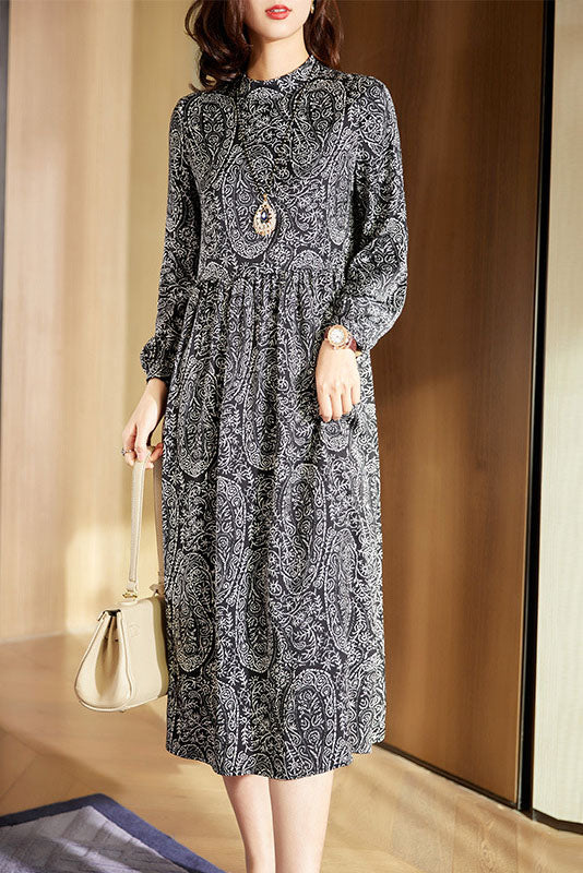 -retro Simple Chiffon Dress