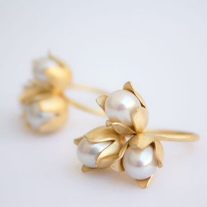 Pearl Golden Earrings