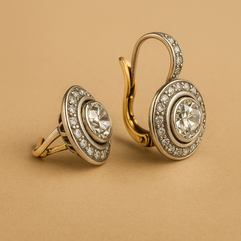 Silver Earrings With Zirconia