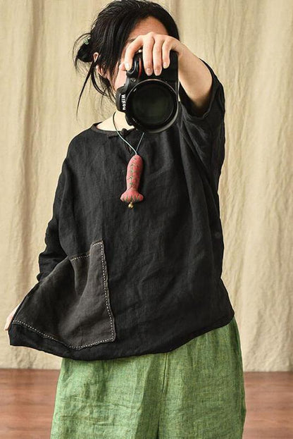 Patchwork Linen Shirt