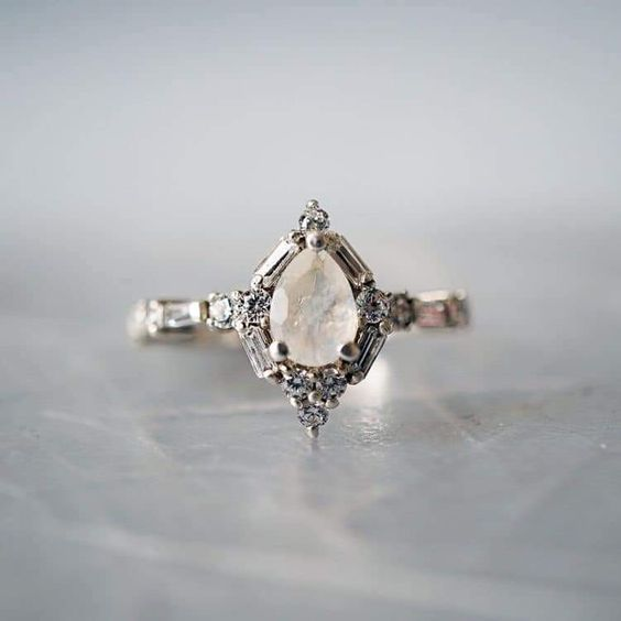 Moonstone Starlight Ring