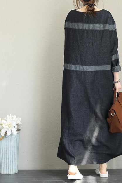 Black Denim Maxi Dresses Fall Clothes